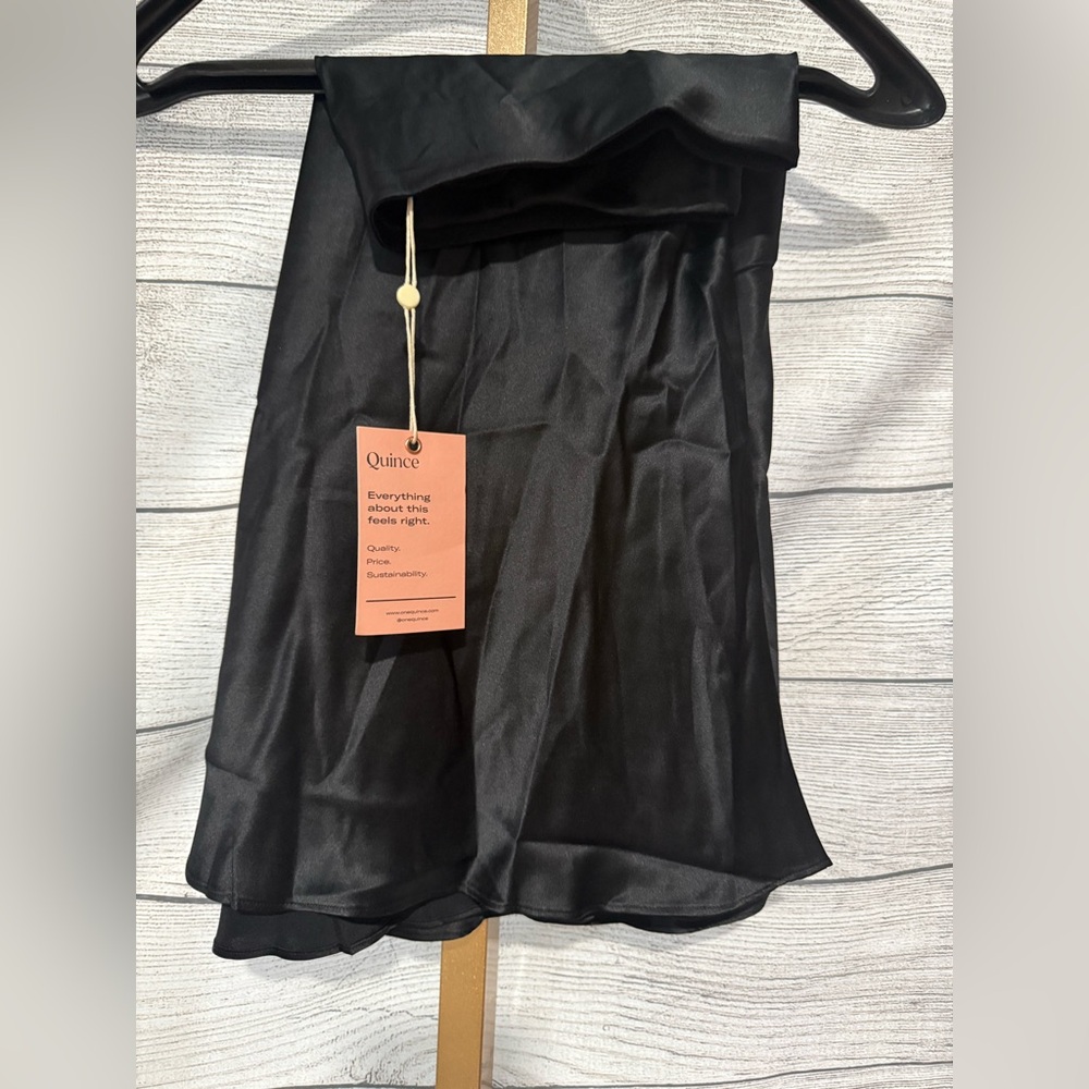 Quince washable silk mini skirt XL